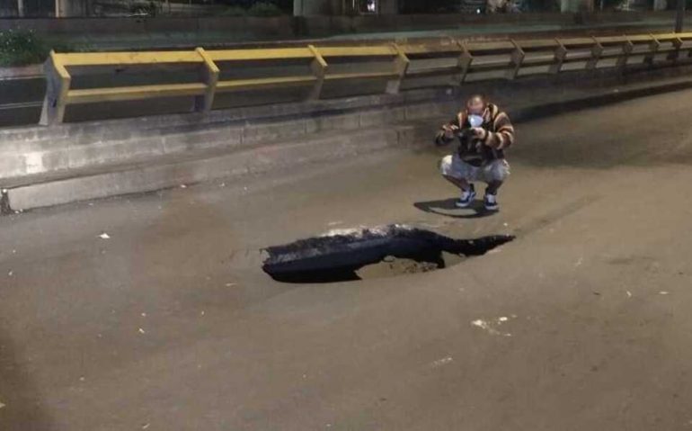 Periférico Sur CDMX registró nuevo socavón