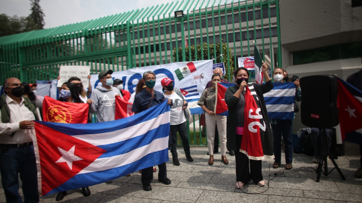 Protestas en CDMX por crisis en Cuba