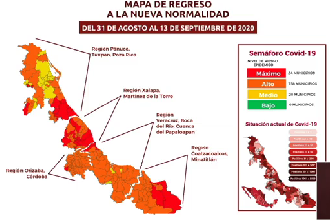 Aumentan contagios en municipios de Veracruz