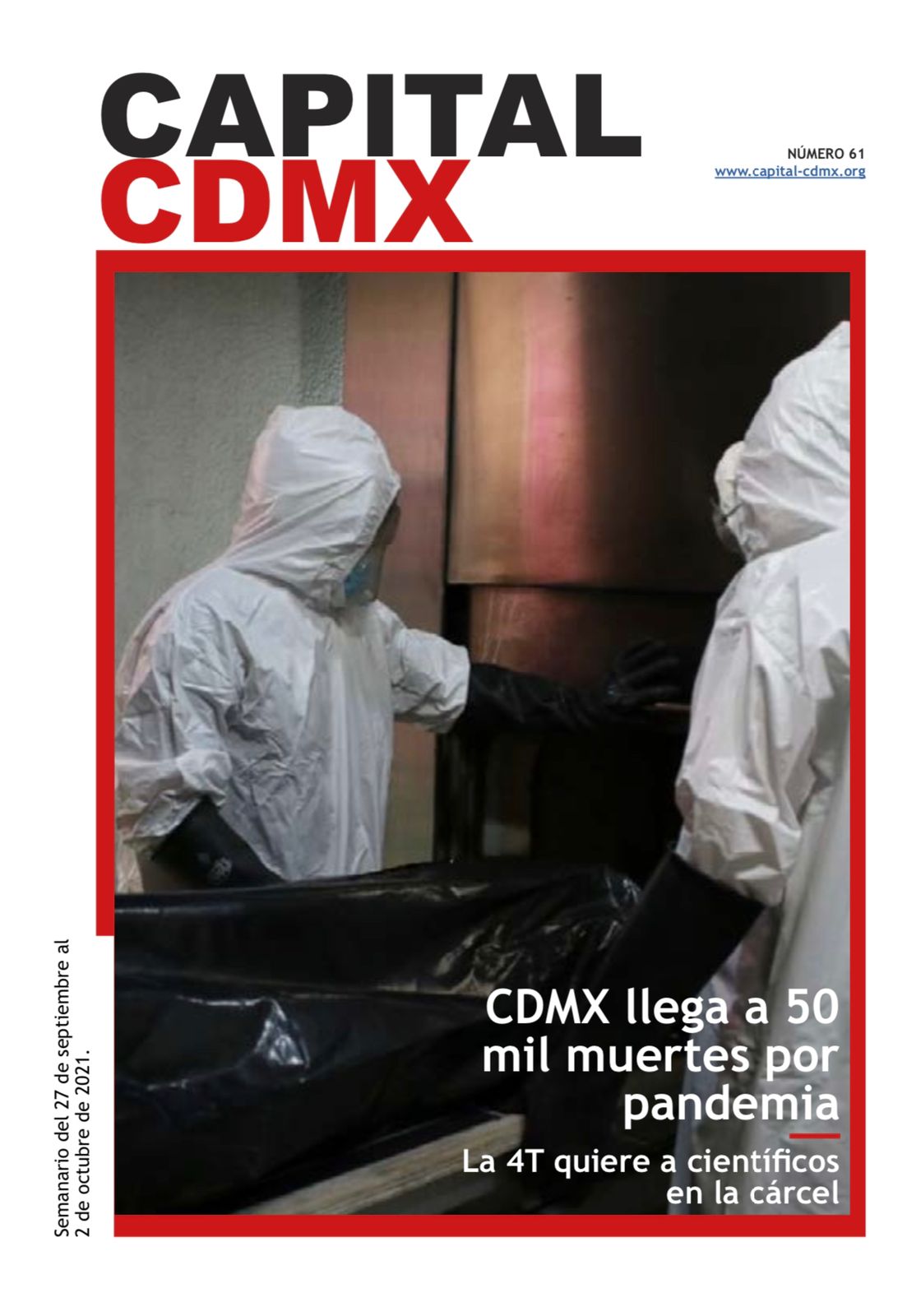 CDMX llega a 50 mil muertes por pandemia