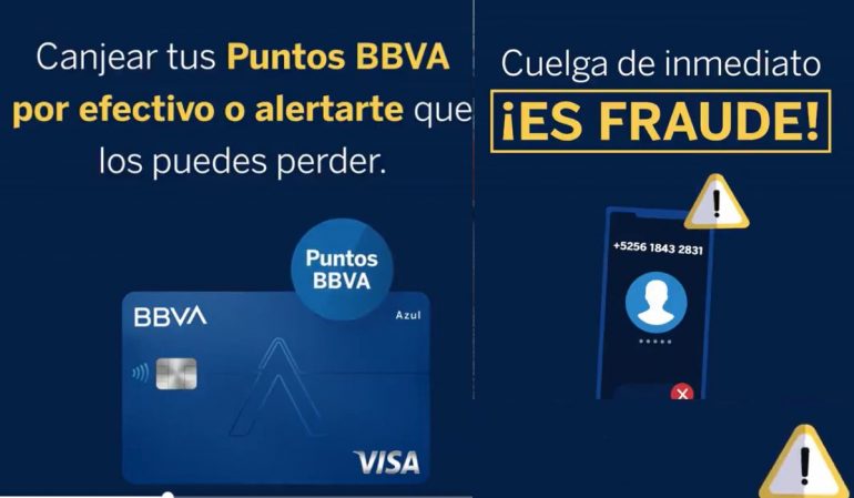 BBVA alerta a clientes por posible fraude