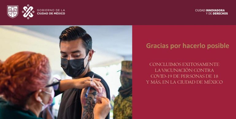 Festejarán fin de vacunación contra Covid-19 en CDMX