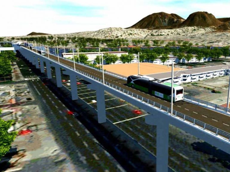 El nuevo Trolebús elevado en Iztapalapa