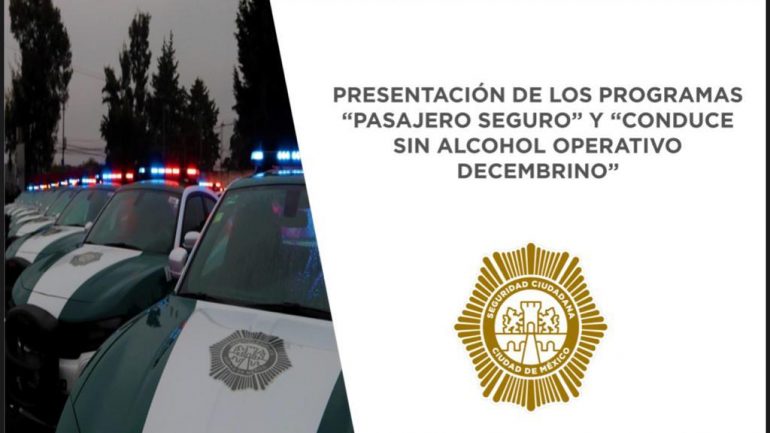 Detallan operativos Pasajero Seguro y Conduce sin Alcohol Decembrino