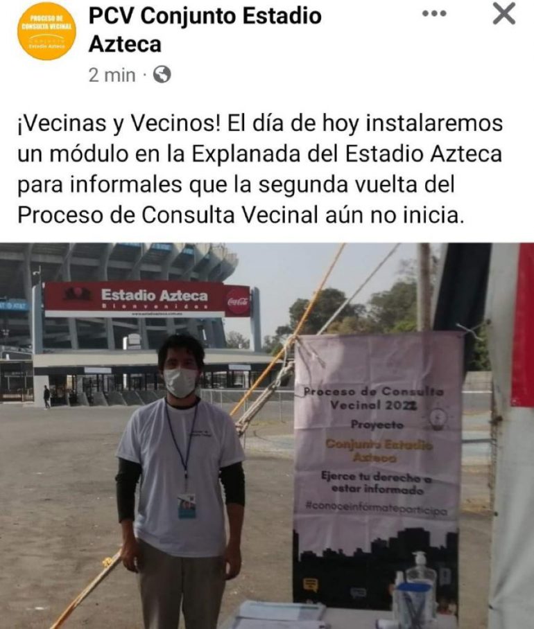 Preparan nueva consulta sobre Conjunto Estadio Azteca. Vecinos acusan engaño de Sedema