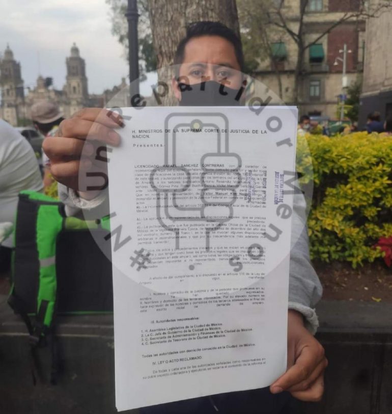 Repartidores buscan amparo contra impuesto de 2 por ciento