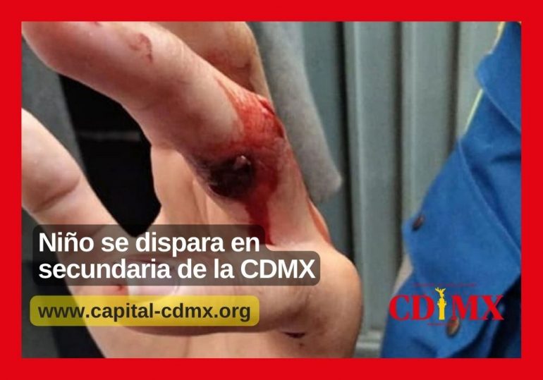 Niño se dispara en secundaria de la CDMX