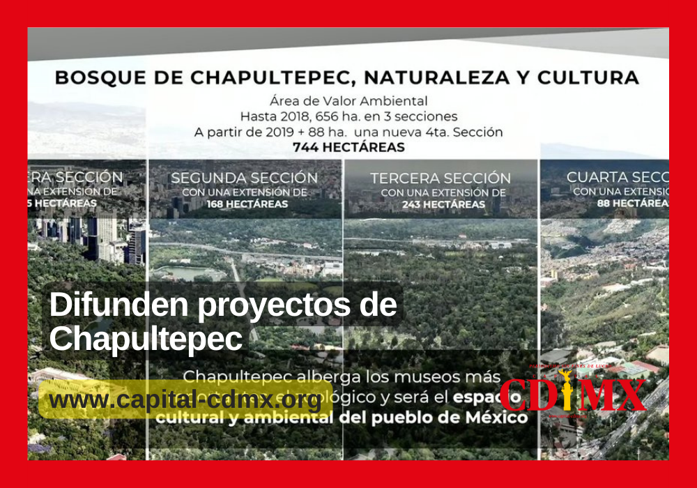Difunden proyectos de Chapultepec