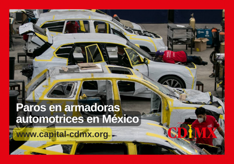 Paros en armadoras automotrices en México