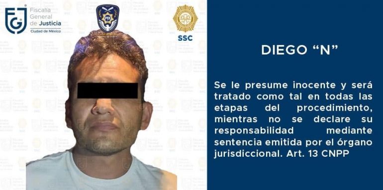 Cae Diego N, segundo implicado en el feminicidio de Michelle