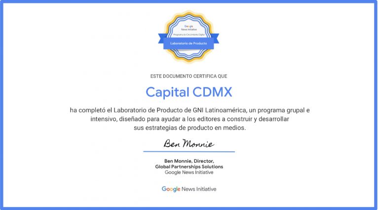 Google certificó a Capital CDMX en crecimiento digital