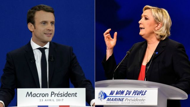 Le Pen recorta la ventaja de Macron