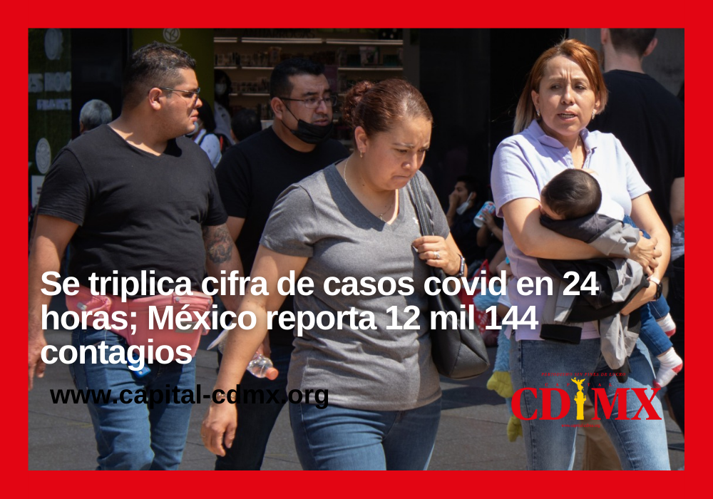 Se triplica cifra de casos covid en 24 horas; México reporta 12 mil 144 contagios