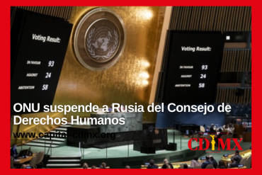 ONU suspende a Rusia del Consejo de Derechos Humanos