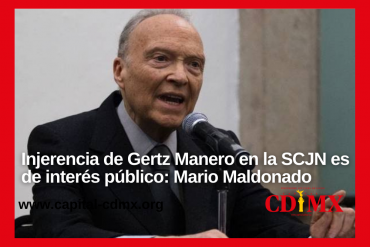 Injerencia de Gertz Manero en la SCJN es de interés público: Mario Maldonado