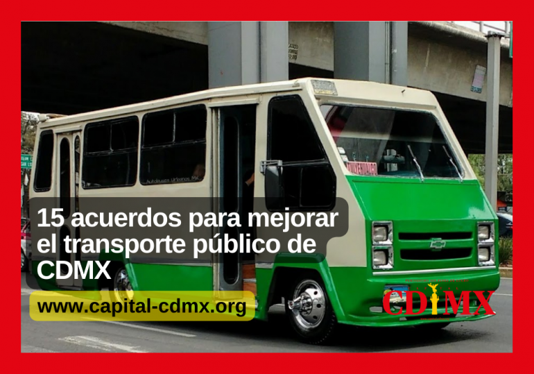 15 acuerdos para mejorar el transporte público de CDMX