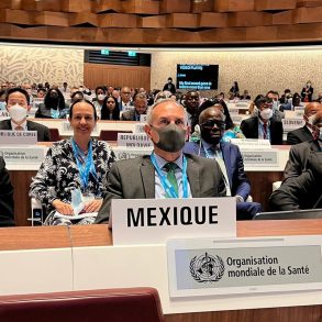 Hugo López-Gatell en la la 75 Asamblea Mundial de la Salud de la OMS
