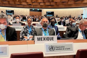 Hugo López-Gatell en la la 75 Asamblea Mundial de la Salud de la OMS
