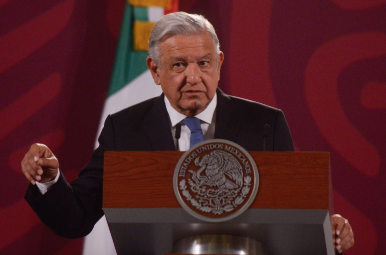 El presidente Andrés Manuel López Obrador durante su conferencia mañanera