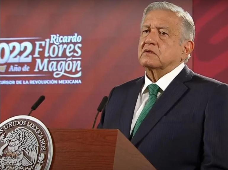 Presidente Andrés Manuel López Obrador en conferencia