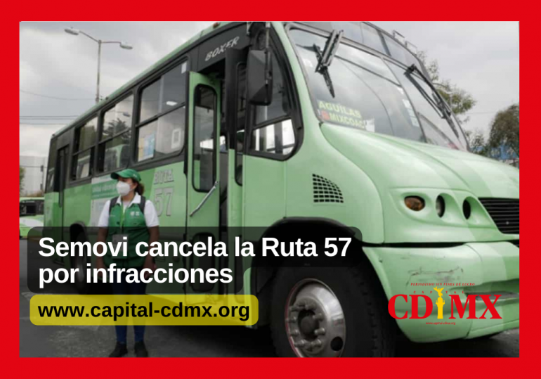 Semovi cancela la Ruta 57 por infracciones