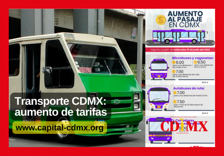 Transporte CDMX: aumento de tarifas