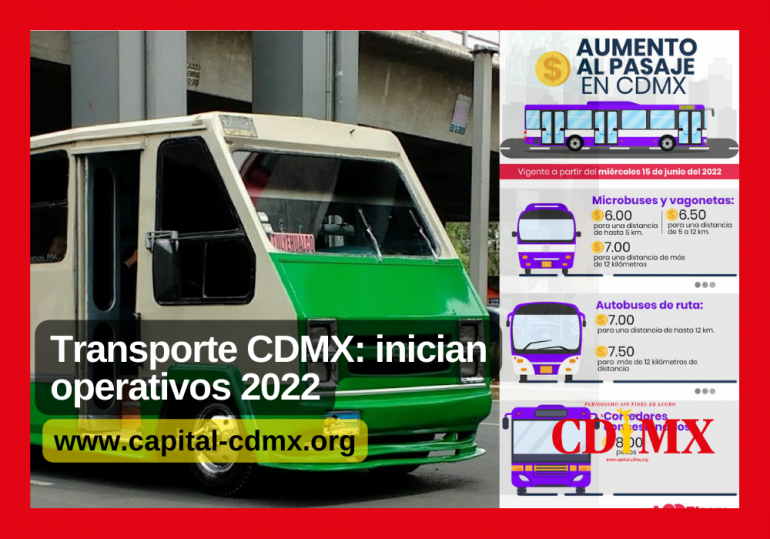 Transporte CDMX: inician operativos 2022