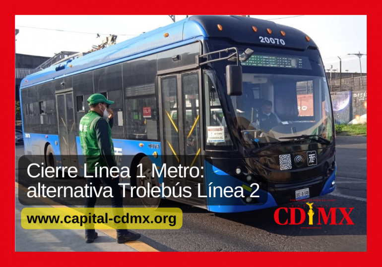Cierre Línea 1 Metro: alternativa Trolebús Línea 2