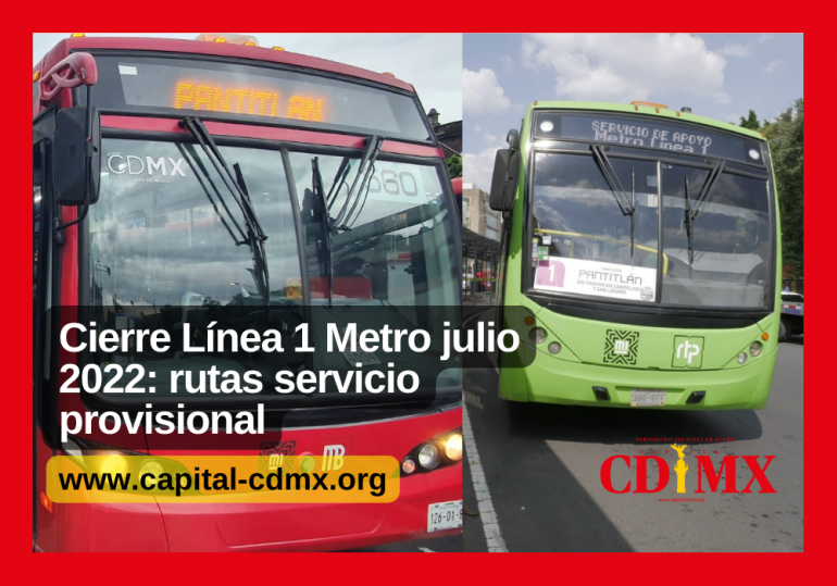 Cierre Línea 1 Metro julio 2022: rutas servicio provisional
