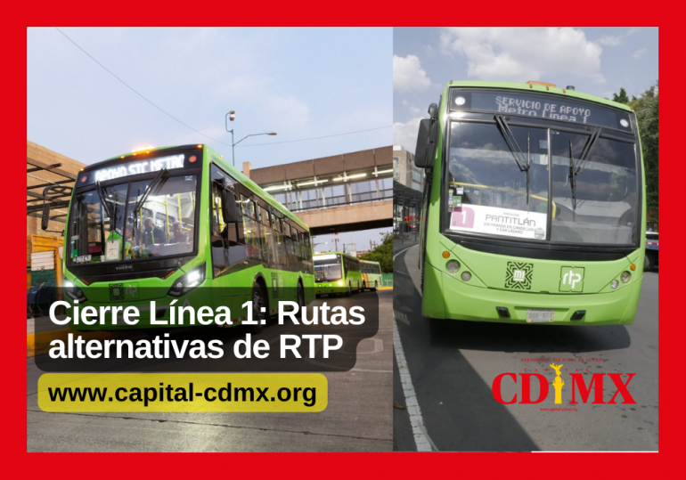 Cierre Línea 1: Rutas alternativas de RTP