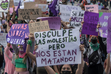 Marchas feministas en México ante la violencia contra las mujeres