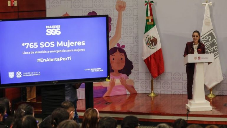 Sheinbaum presenta iniciativa S.O.S mujeres