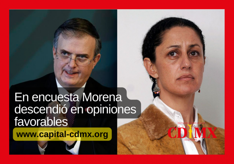 En encuesta Morena descendió en opiniones favorables