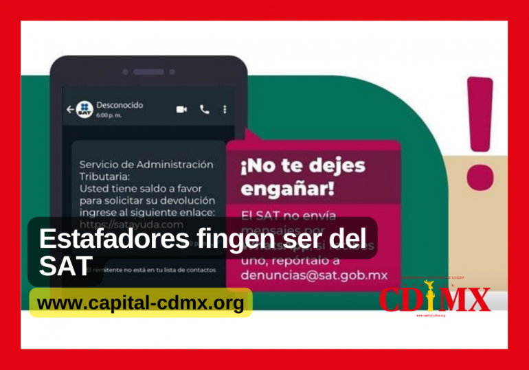 Estafadores fingen ser del SAT