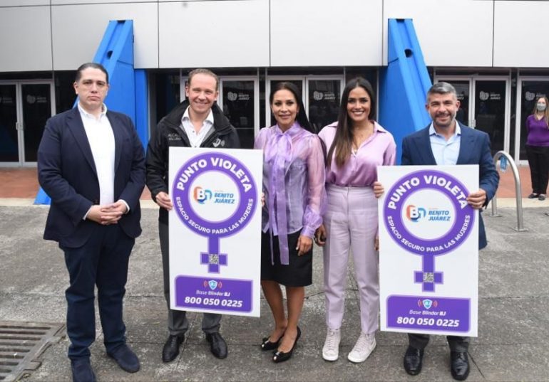 Encabeza alcalde Santiago Taboada la instalación de 50 Puntos Violeta en Benito Juárez