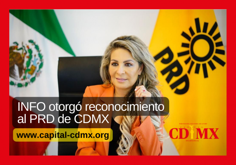 INFO otorgó reconocimiento al PRD de CDMX