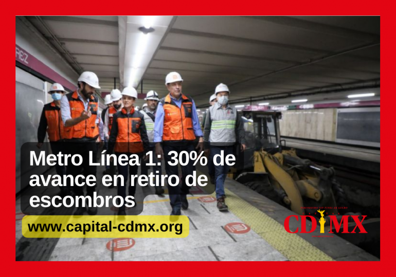 Metro Línea 1: 30% de avance en retiro de escombros
