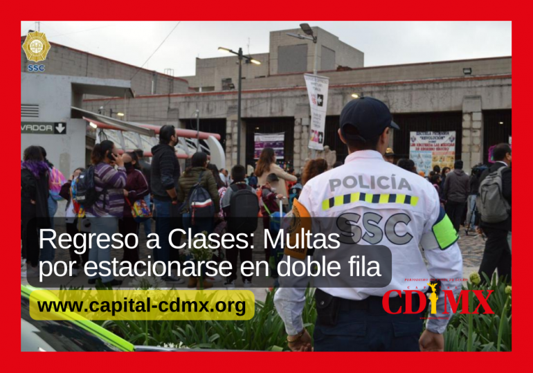 Regreso a Clases: Multas por estacionarse en doble fila