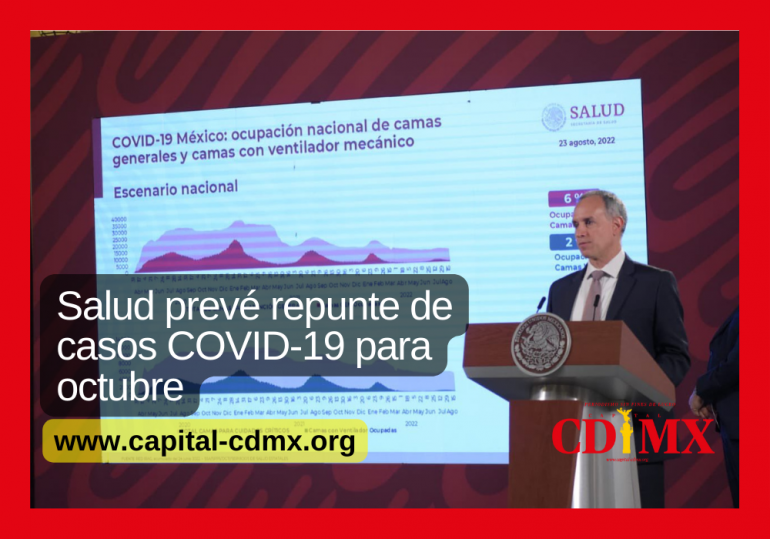 Salud prevé repunte de casos COVID-19 para octubre