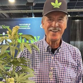 El expresidente, Vicente Fox, en el evento de la revista Cannabis Now