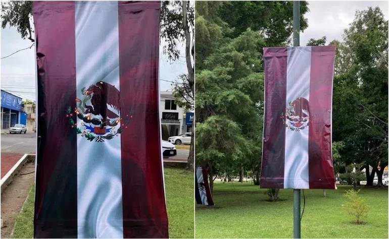 La bandera se pinta de guinda en Nayarit