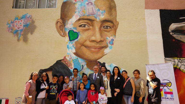 Alcaldía Miguel Hidalgo y embajada italiana inauguran mural sobre cáncer infantil