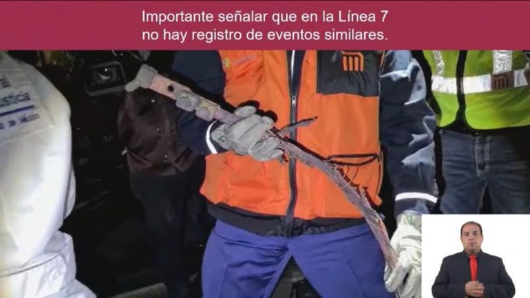 Percance en línea 7 por desprendimiento de un cable. Otro hecho atípico dice director del Metro