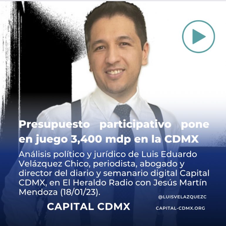 Presupuesto participativo pone en juego 3,400 mdp en CDMX