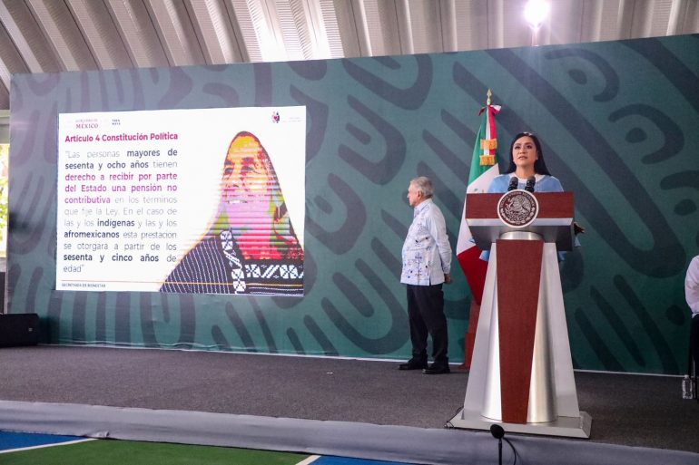 Ariadna Montiel: pensión llega a 951 mil adultos mayores en ruta del Tren Maya