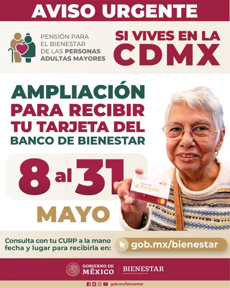 Ariadna Montiel: amplían entrega de Tarjeta de Bienestar en CDMX