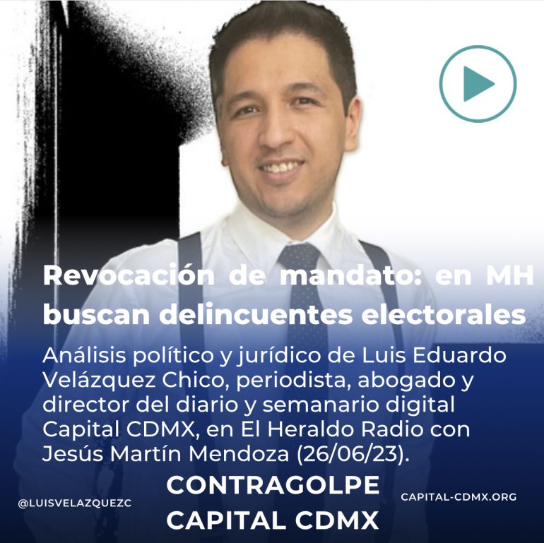 Revocación de mandato: buscan en MH a delincuentes electorales