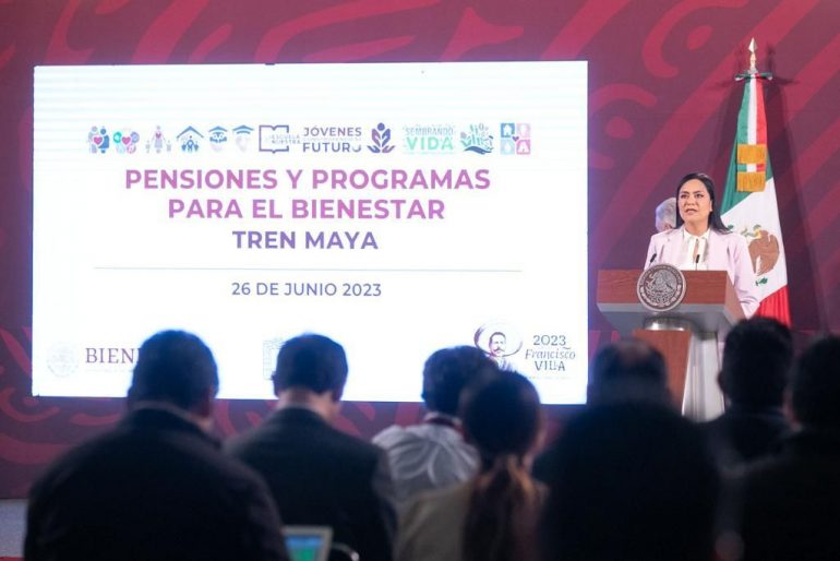 Pensiones y Programas de Bienestar en la ruta del Tren Maya benefician a 3.8 millones de habitantes