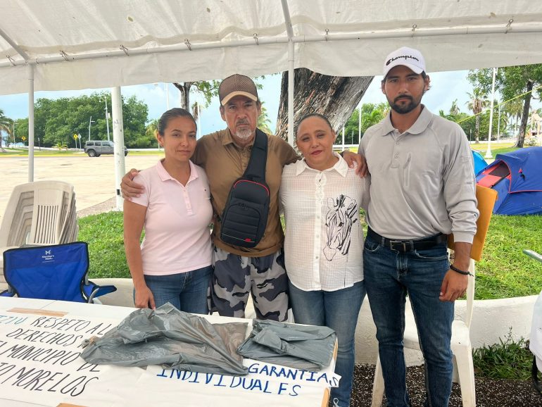 Ejidatarios portomorelenses levantan huelga de hambre, la gobernadora Mara Lezama atendió sus demandas 