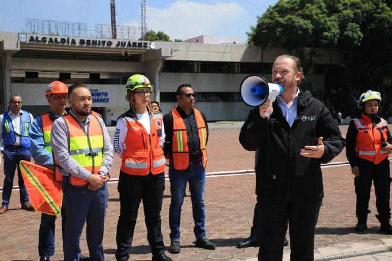 Alcalde Santiago Taboada encabeza el segundo simulacro nacional en la Alcaldía Benito Juárez